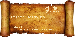 Friesz Magdolna névjegykártya