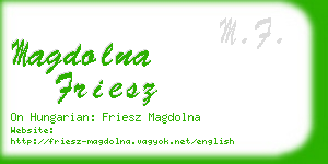 magdolna friesz business card